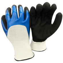 NMSAFETY anti light oil use sandy nitrile on palm work gloves